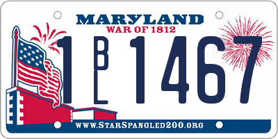 MD license plate 1BL1467