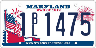 MD license plate 1BL1475