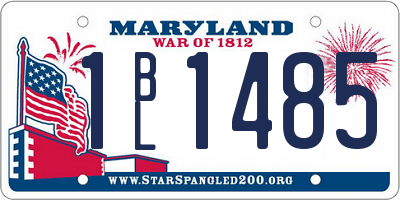 MD license plate 1BL1485