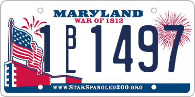 MD license plate 1BL1497