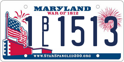 MD license plate 1BL1513