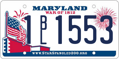 MD license plate 1BL1553