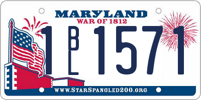 MD license plate 1BL1571
