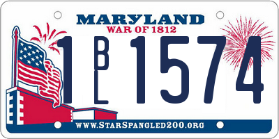 MD license plate 1BL1574