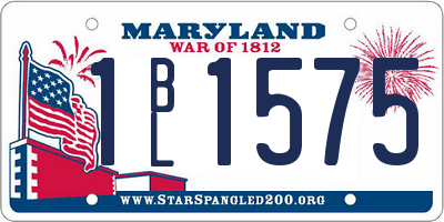 MD license plate 1BL1575