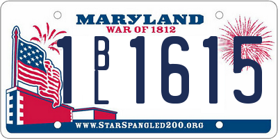 MD license plate 1BL1615