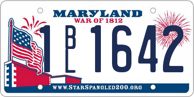 MD license plate 1BL1642
