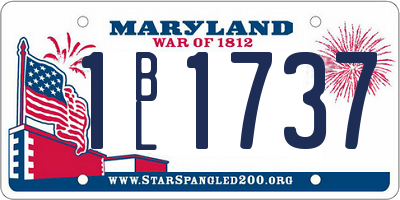 MD license plate 1BL1737