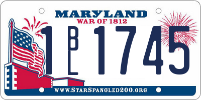 MD license plate 1BL1745