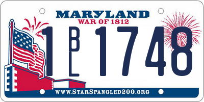 MD license plate 1BL1748