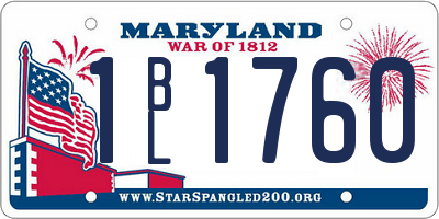 MD license plate 1BL1760