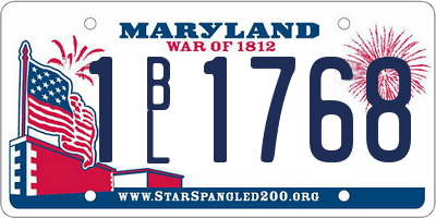 MD license plate 1BL1768
