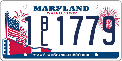 MD license plate 1BL1779