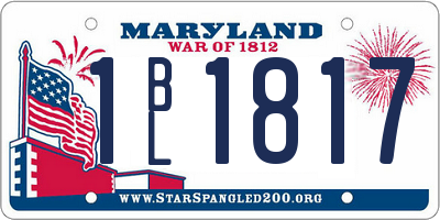 MD license plate 1BL1817