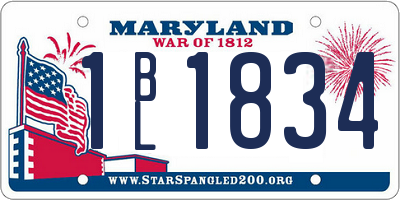 MD license plate 1BL1834