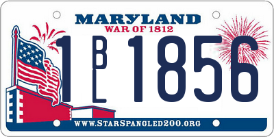MD license plate 1BL1856