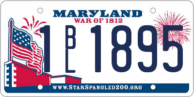 MD license plate 1BL1895