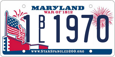 MD license plate 1BL1970
