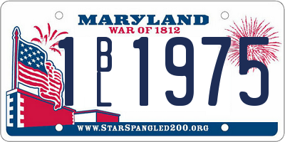 MD license plate 1BL1975