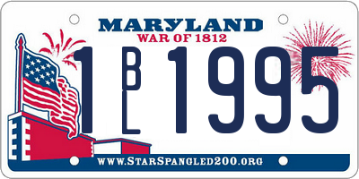 MD license plate 1BL1995