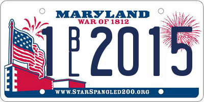 MD license plate 1BL2015