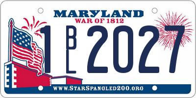 MD license plate 1BL2027