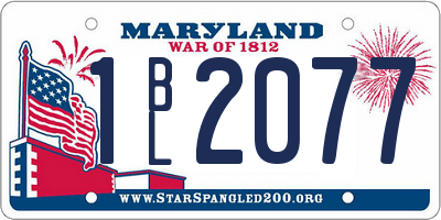MD license plate 1BL2077