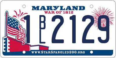 MD license plate 1BL2129