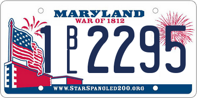 MD license plate 1BL2295