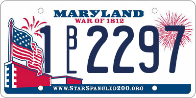 MD license plate 1BL2297