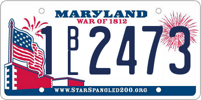 MD license plate 1BL2473