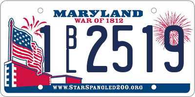 MD license plate 1BL2519