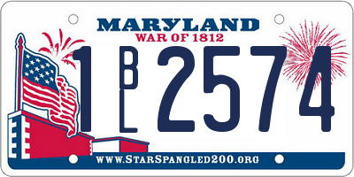 MD license plate 1BL2574