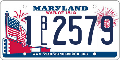 MD license plate 1BL2579