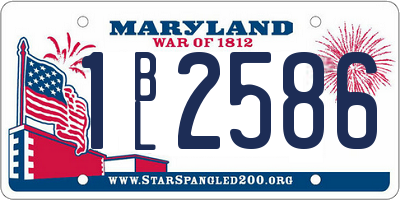MD license plate 1BL2586