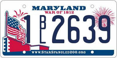 MD license plate 1BL2639
