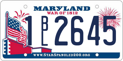 MD license plate 1BL2645