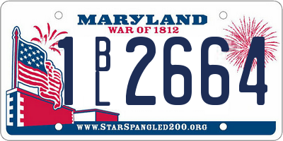 MD license plate 1BL2664