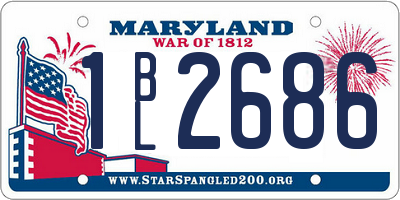 MD license plate 1BL2686