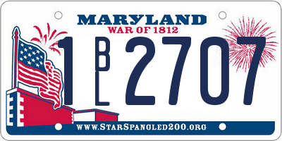 MD license plate 1BL2707