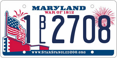 MD license plate 1BL2708