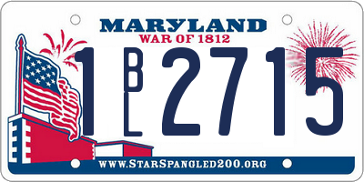 MD license plate 1BL2715