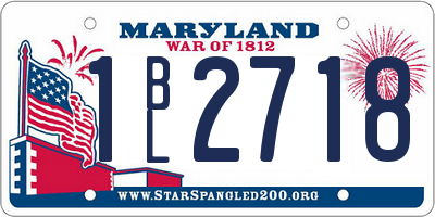 MD license plate 1BL2718