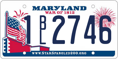 MD license plate 1BL2746