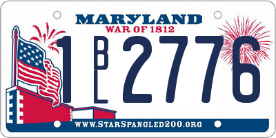 MD license plate 1BL2776