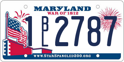 MD license plate 1BL2787