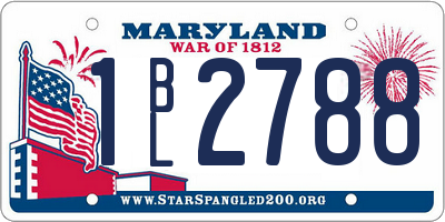 MD license plate 1BL2788