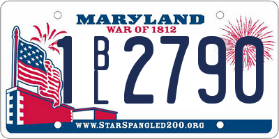MD license plate 1BL2790