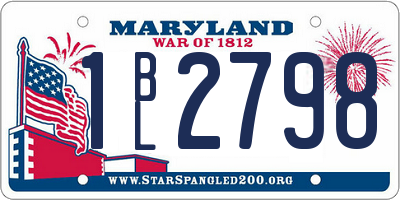 MD license plate 1BL2798