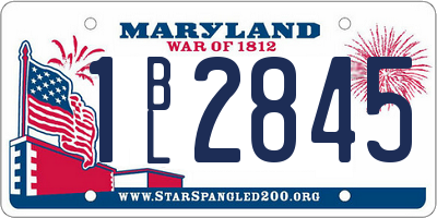 MD license plate 1BL2845